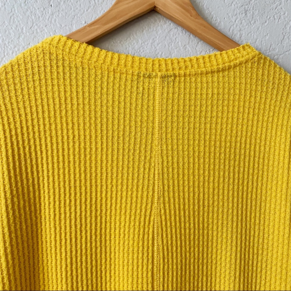 UO Out From Under Jojo Waffle Knit Yellow Thermal - Picture 8 of 10